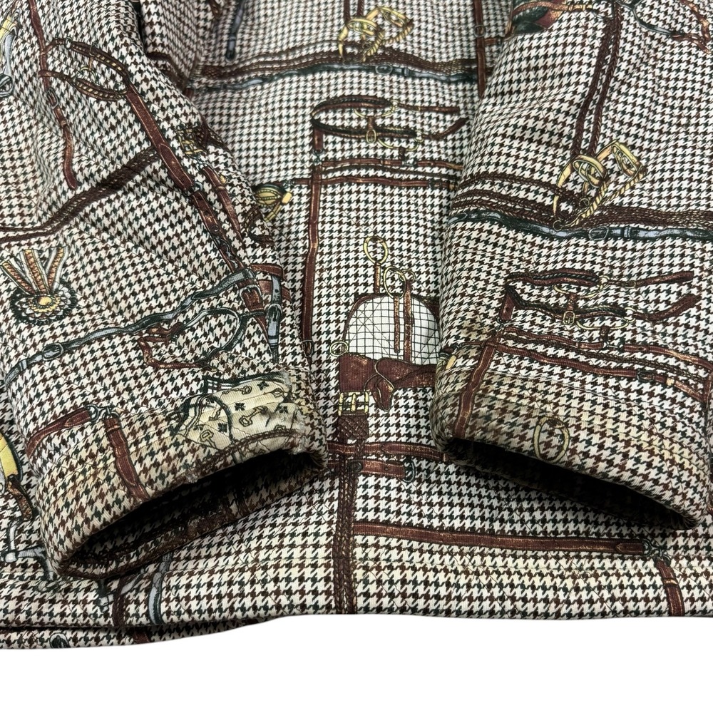Vintage 90s Jones New York Sport Equestrian Quilted Jacket Women's Large FLAW - Picture 5 of 10